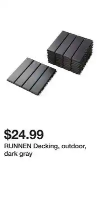 IKEA RUNNEN Decking, outdoor, dark gray offer