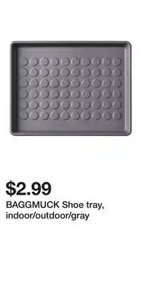 IKEA BAGGMUCK Shoe tray, indoor/outdoor/gray offer