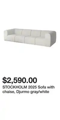 IKEA STOCKHOLM 2025 Sofa with chaise, Djurmo gray/white offer