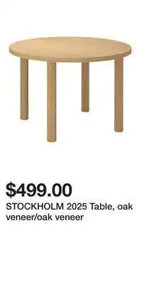 IKEA STOCKHOLM 2025 Table, oak veneer/oak veneer offer