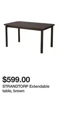 IKEA STRANDTORP Extendable table, brown offer