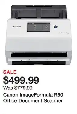 TSC Stores Canon ImageFormula R50 Office Document Scanner offer