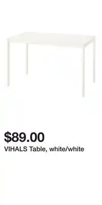 IKEA VIHALS Table, white/white offer