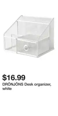 IKEA DRÖNJÖNS Desk organizer, white offer