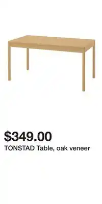 IKEA TONSTAD Table, oak veneer offer