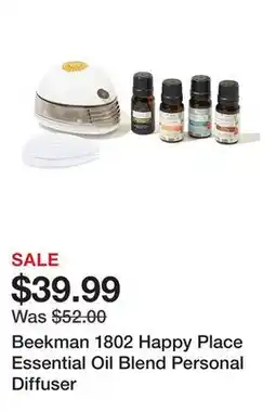 TSC Stores Beekman 1802 Happy Place Essential Oil Blend Personal Diffuser offer