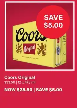 LCBO Coors Original offer
