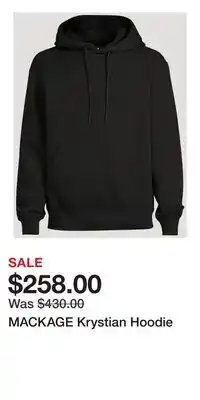 Holt Renfrew MACKAGE Krystian Hoodie offer