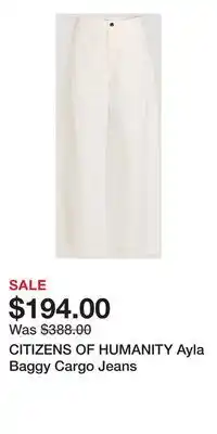 Holt Renfrew CITIZENS OF HUMANITY Ayla Baggy Cargo Jeans offer