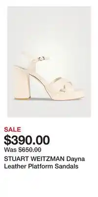 Holt Renfrew STUART WEITZMAN Dayna Leather Platform Sandals offer