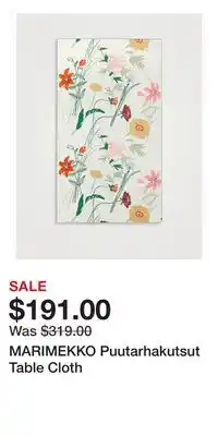 Holt Renfrew MARIMEKKO Puutarhakutsut Table Cloth offer
