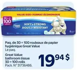 Walmart Great Value bathroom tissue offer