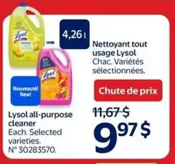 Walmart Lysol all-purpose cleaner offer