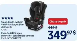 Walmart Evenflo All4Stages slim 4-in-1 convertible car seat offer