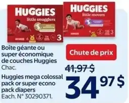 Walmart Huggies mega colossal pack or super econo pack diapers offer