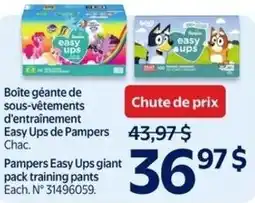 Walmart Pampers Easy Ups giant pack training pants offer