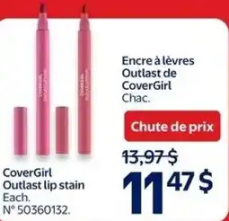 Walmart CoverGirl Outlast lip stain offer