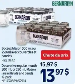 Walmart Bernardin bocaux mason ou offer