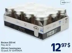 Walmart Mainstays 250 ml canning jars n° 50419404. offer