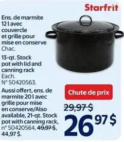 Walmart Starfrit Stock pot with canning rack offer
