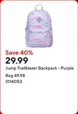 Staples Jump Trailblazer Backpack - Purple offer