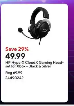 Staples HP HyperX CloudX Gaming Headset for Xbox - Black & Silver offer