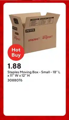 Staples Staples Moving Box - Small - 18 L x 11 W x 12 H offer