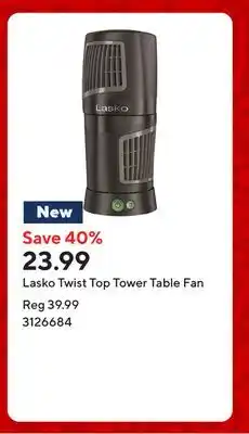 Staples Lasko Twist Top Tower Table Fan offer