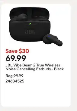 Staples JBL Vibe Beam 2 True Wireless Noise Cancelling Earbuds - Black offer
