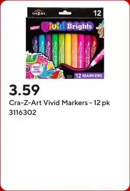 Staples Cra-Z-Art Vivid Markers - 12 pk offer