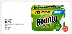 Staples Bounty Select-A-Size Paper Towel, 6 pk offer