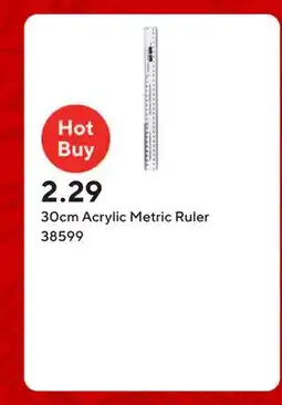 Staples 30cm Acrylic Metric Ruler offer