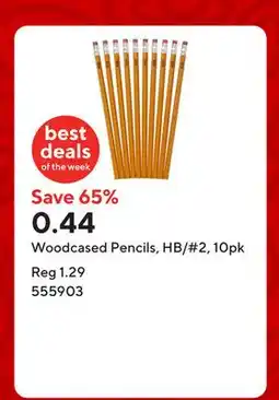 Staples Woodcased Pencils, HB/#2, 10pk offer