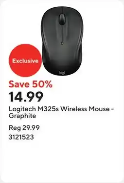 Staples Logitech M325s Wireless Mouse - Graphite offer