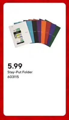 Staples Stay-Put Folder offer