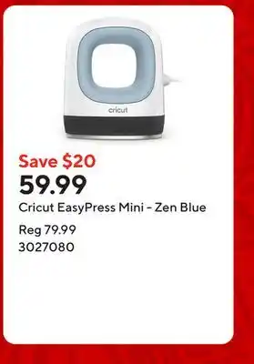 Staples Cricut EasyPress Mini - Zen Blue offer