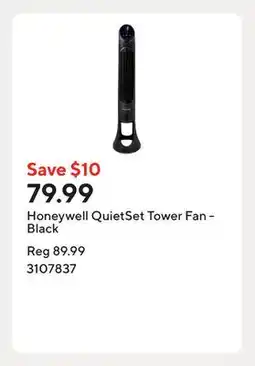 Staples Honeywell QuietSet Tower Fan - Black offer