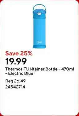 Staples Thermos FUNtainer Bottle - 470ml - Electric Blue offer
