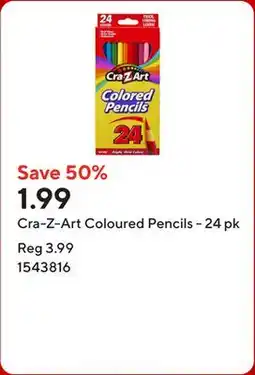 Staples Cra-Z-Art Coloured Pencils - 24 pk offer