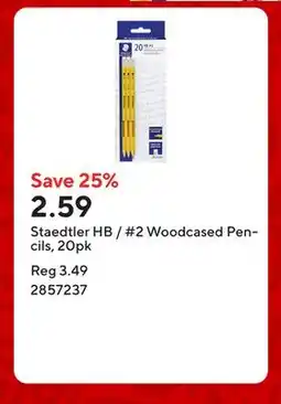 Staples Staedtler HB / #2 Woodcased Pencils, 20pk offer