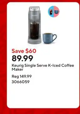 Staples Keurig Single Serve K-Iced Coffee Maker offer