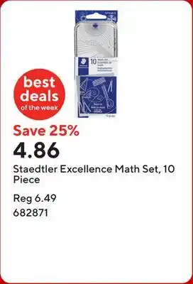 Staples Staedtler Excellence Math Set, 10 Piece offer