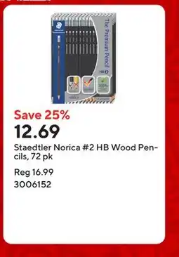 Staples Staedtler Norica #2 HB Wood Pencils, 72 pk offer