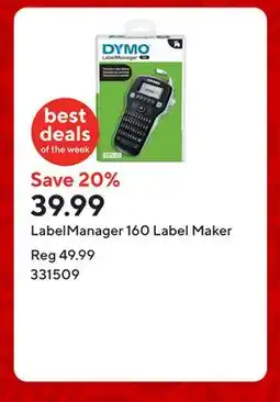 Staples LabelManager 160 Label Maker offer