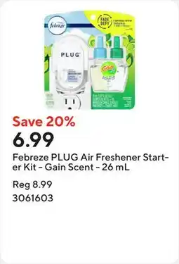 Staples Febreze PLUG Air Freshener Starter Kit - Gain Scent - 26 mL offer