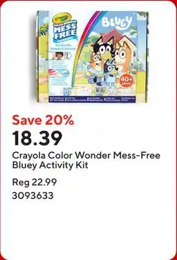 Staples Crayola Color Wonder Mess-Free Bluey Activity Kit offer