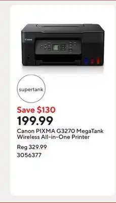 Staples Canon PIXMA G3270 MegaTank Wireless All-in-One Printer offer