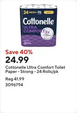 Staples Cottonelle Ultra Comfort Toilet Paper - Strong - 24 Rolls/pk offer