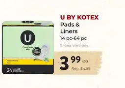 Marche Leo's U BY KOTEX Pads & Liners offer