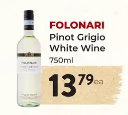 Marche Leo's FOLONARI Pinot Grigio White Wine offer